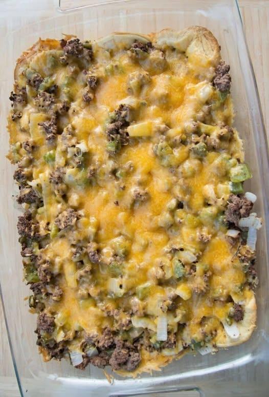 Philly Cheesesteak Casserole